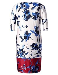 Chicwe - Vestido para mujer de talla grande, diseño floral, estilo casual, diseño de flores