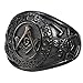Mens Black Plated Stainless Steel Mason Masonic Freemason Ring Band Size,11