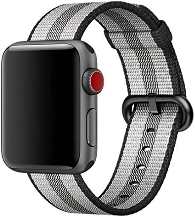 Nylon Apple Watch Band,Fantete Newest Woven Apple Watch Band 42mm with Classic Buckle for Apple Watch Series 3/2/1,Sport,Edition,Black Stripe