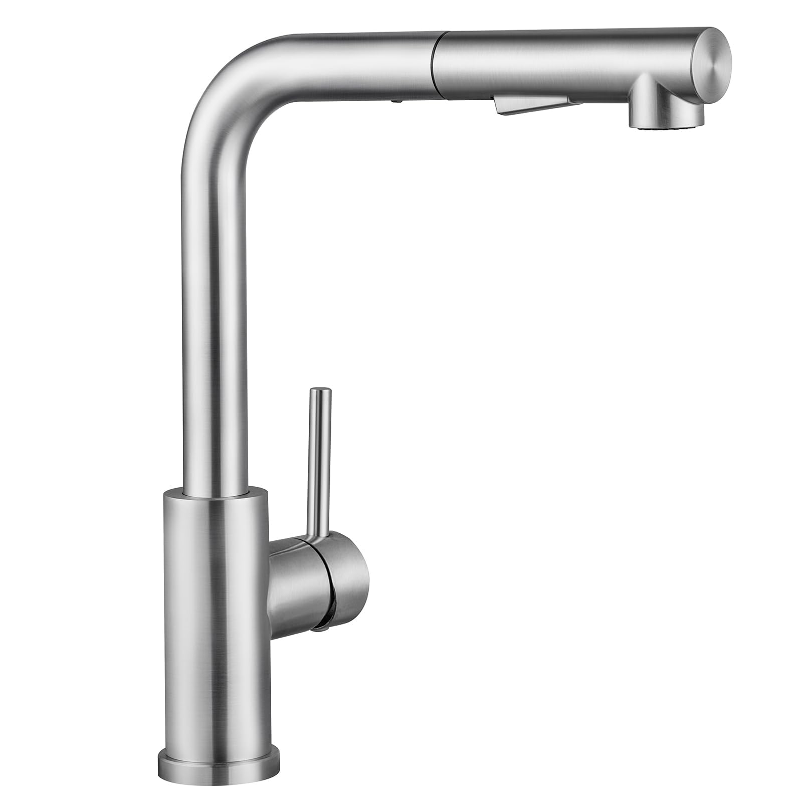 CECIPA X203S High Pressure Mixer Tap with Two Water Jets - 360 Swivelling Brushed Stainless Steel