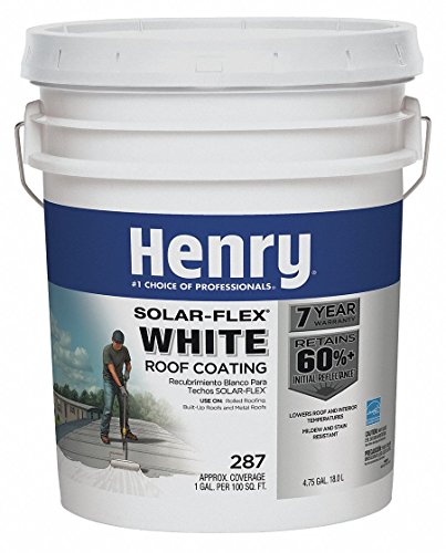 Henry HE287GR018 Protective Roof Coating, 4.75 gal, White