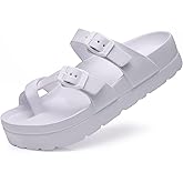 Goosecret Women's Platform Sandals with Arch Support Comfortable Foam Slides Summer Beach Sandals with Adjustable Buckle