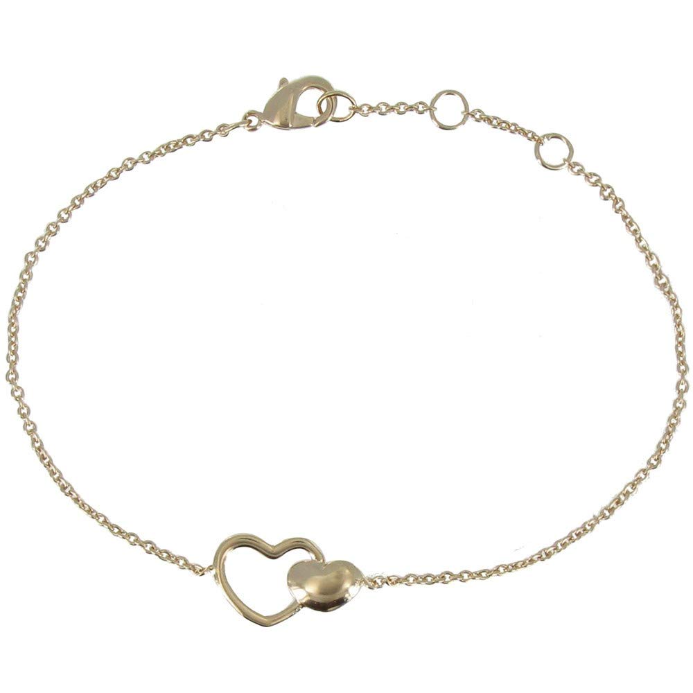 LES POULETTES BIJOUX - Gold Plated Bracelet Two Hearts