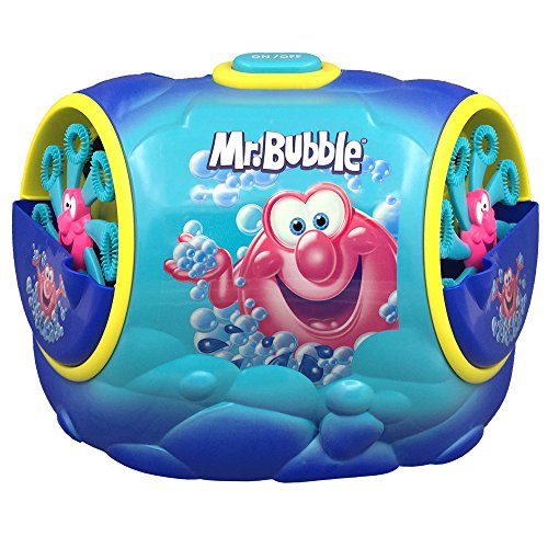 Kid Galaxy Mr. Bubble Super Double Blower Party Machine, Blue, 6.75 x 9