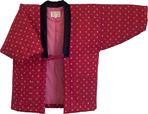 WATANOSATO Small Size Hanten (Cotton Jacket Made in Japan Kimono-Style) Womens (Small, 98)