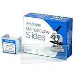 AmScope BS-50P-100S-22 Pre-Cleaned Blank Ground Edge Glass Microscope Slides and 100pc Pre-Cleaned Square Glass Cover Slips Coverslips