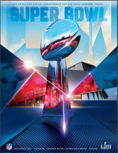 Football 2019 Super Bowl 53 Program Stadium Edition HAS Holographic Cover with Collectible Cover Sleeve Superbowl LIII