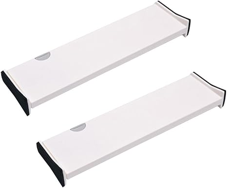 Ecvision Adjustable Expandable Drawer Dividers White Pack Of 2