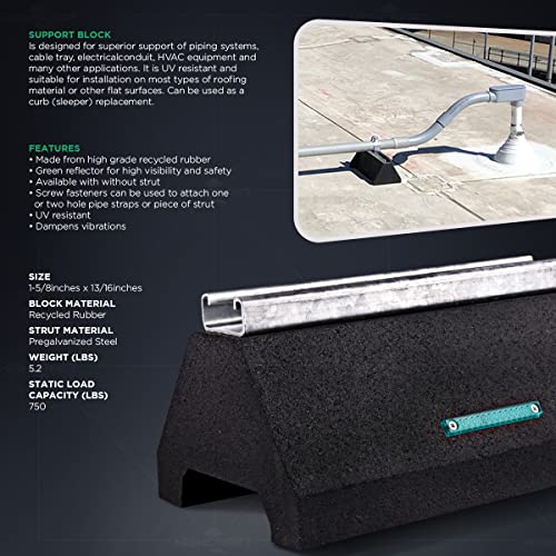 Highcraft STC10T Rooftop Pipe Support Block With Galvanized Steel