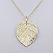 NIANPU Gold Leaf Long Section Pendant Necklace