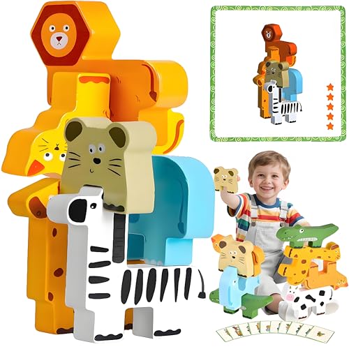 Animal-montessori Wooden Stacking Toys