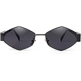 SDINM Trendy Hexagon Sunglasses for Women Retro Gold Metal Geometric Frame Sun Glasses Shades