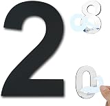 Ywonoby 3 Inch Stainless Steel House Numbers Black 2 Pack Self Adhesive view 1