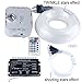 CHINLY 32W RGB 28key RF Remote Twinkle LED Fiber Optic Star Ceiling Light Kit 835 Strands 16.4ft Long(0.75mm+1.0mm+1.5mm)+Shooting Stars Effect