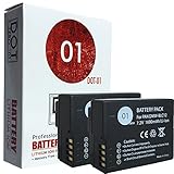 2x DOT-01 Brand Panasonic GX8 Batteries for Panasonic GX8 Camera and Panasonic GX8 Battery Bundle for Panasonic BLC12 DMW-BLC12