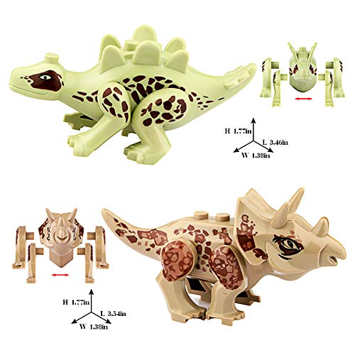 Growsland Dinosaur Toys Gifts 8 PCS Dinosaur Building Blocks Mini Plastic Dinosaur Figures Realistic Dinosaur Party Favors Sets for Boys Girls Kids and Toddlers - Thumbnail 6