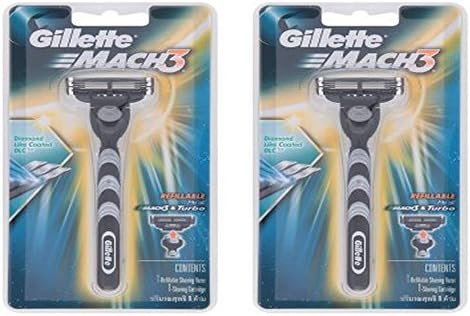 Pack of 2 Pcs Gillette Mach3 Triple Blade Refillable Razor.