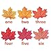 AmyHomie 300 Artificial Maple Leaves in a Mixture Table Scatters for Fall Weddings & Autumn Parties, 6 Colors