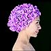 Tinksky Floral Swim Cap Hat Bathing Swimming Shower Caps Petal Stylish for Women Purple, Free Size
