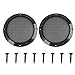 X AUTOHAUX 2pcs 6.5inch Black Car Speakers Cover Steel Mesh Audio Subwoofer Grill Protector