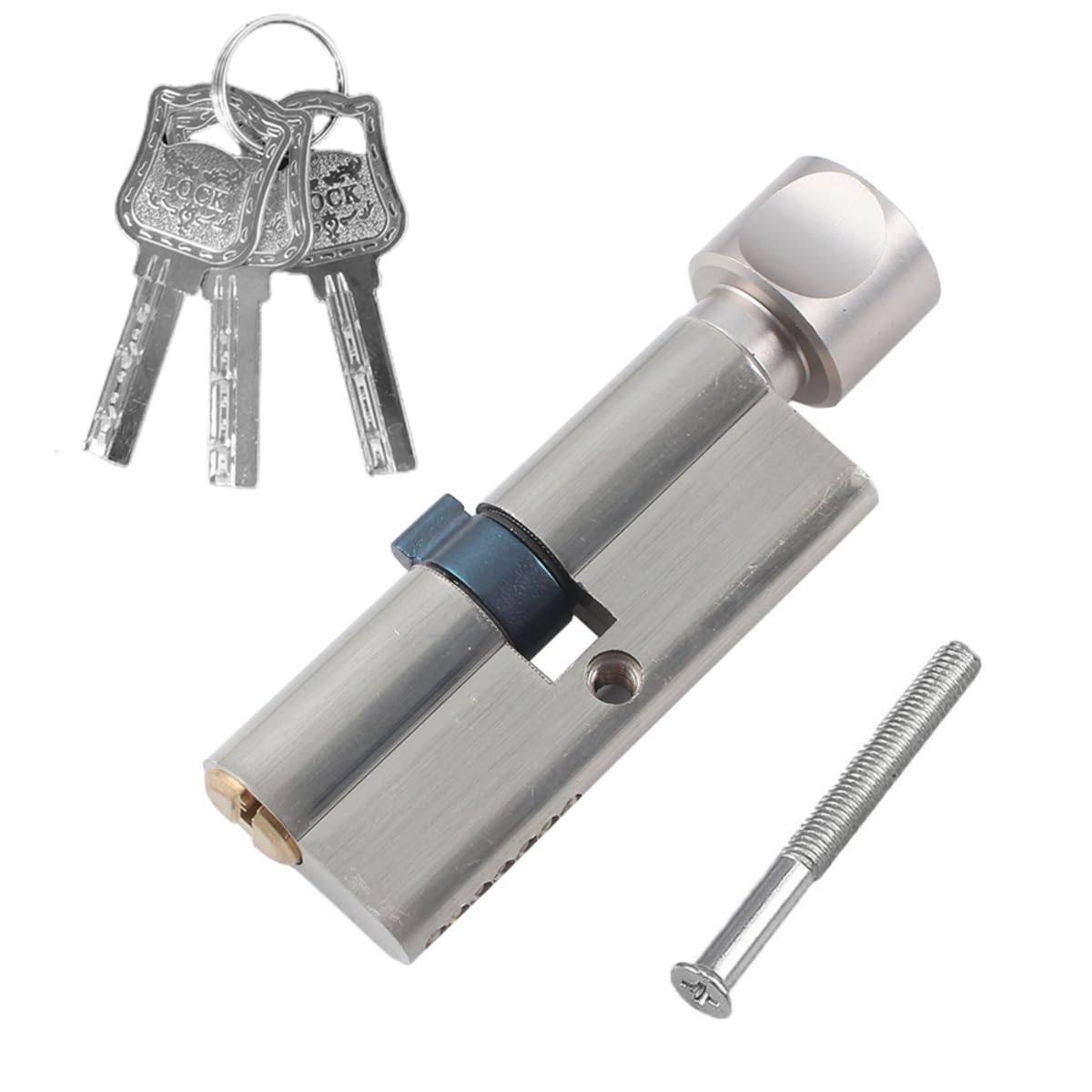 35T/35 Thumb Turn Euro Cylinder Lock (70mm), Euro Door Barrel Lock with 3 Keys, Anti-Drill and Anti-Pick Barrel Profile Lock for Wooden, UPVC and Composite Doors (A)