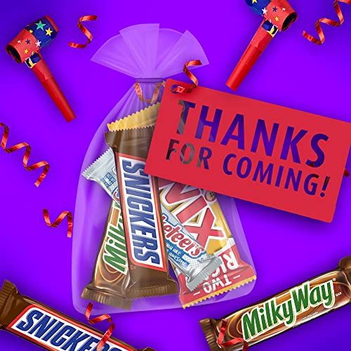 SNICKERS, TWIX, MILKY WAY & 3 MUSKETEERS INDIVIDUALLY WRAPPED VARIETY PACK FULL SIZE MILK CHOCOLATE CANDY BARS BULK ASSORTMENT, 33.31 OZ, 18 BARS
