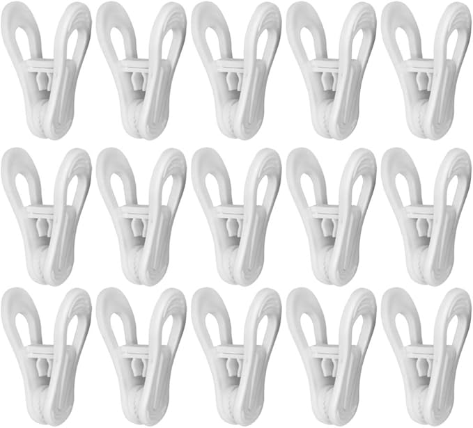 Cabilock Juego de 25 clips de plástico para colgar ropa, con agarre