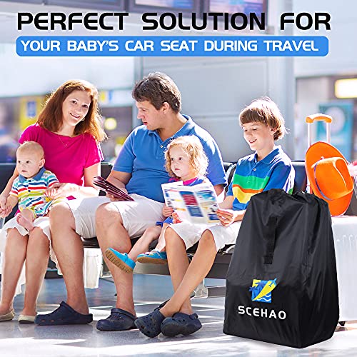 2Pack Car Seat Travel Bag for Airplane,SCEHAO Durable Car Seat Protective Bag,Suitable for
