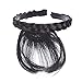 Lurrose Front Hair Bangs Wig Headband Braids Hair Accessories (Black)thumb 4