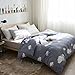VM VOUGEMARKET 3 Piece Cloud Rain Duvet Cover Set Queen,100% Natural Cotton Reversible Stripe Duvet Cover with 2 Unique Pillowcases (Queen,Cloud 3)