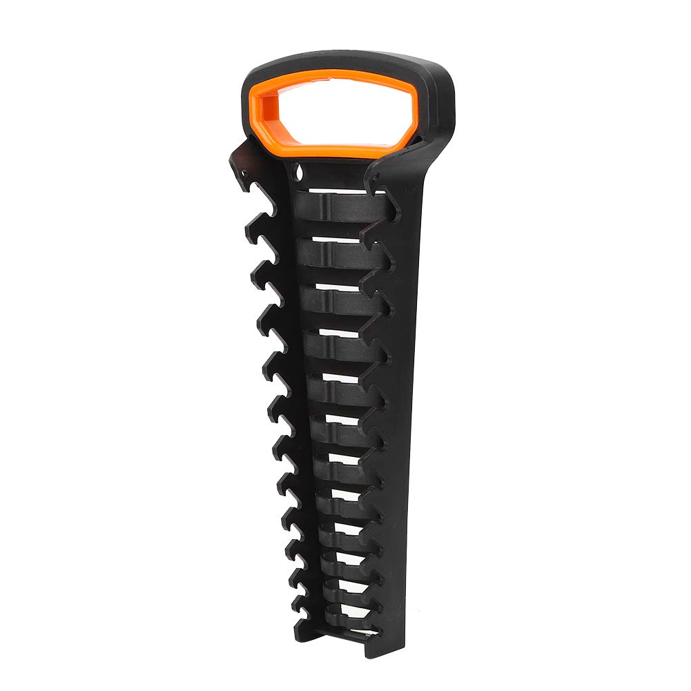 EVGATSAUTO Tool Standard Wrench Organizer Wrench Sorter Holder Bracket Spanner Organizer Storage Tray Socket Wall Mounted Tool Self‑Locking Function 4 Types (12 Capacity)