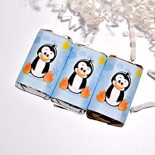 Penguin Labels Candy Bar Wrappers Stickers Baby Shower 1st Birthday Party Decoration