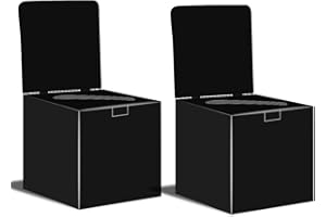 HEIPINIUYE 2 Pcs Suggestion Boxes With Slot Black Raffle Ticket Boxes With Removable Header 6 x 6 x 6 Inch Donation Boxes for Collecting Business Card Voting Contest Ballot Box