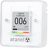 SAF Aranet Radiation Detector, Dosimeter, Portable, Measures Dose Rate & Total Dose of Ionizing Radiation, E-Ink Display, 4-Year Battery Life, Bluetooth Connection, Free App with Graphics & Alarm