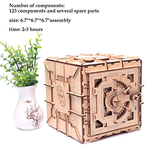 Model Safe Kit | 3D Wooden Puzzle | DIY Mechanical Safe