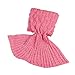 yashidali Wearable Mermaid Tail Blanket Crochet, All Seasons Warm Knitted Bed Blankets Sofa Living Room Quilt for Kids and Adults, Fish-Scales Pattern, 70.9