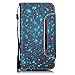 Galaxy S6 Case, Kickstand Card Slots Cash Holder Dual Layer Impact Resistant Case Cover with Wrist Strap Magnetic Snap Closure for Samsung Galaxy S6- Starry