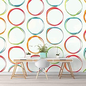 Wall Murals for Bedroom Abstract Geometric Lines Removable Wallpaper Peel and Stick Wall Stickers - 66x96 inches