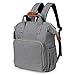 Diaper Bag Backpack, HoHope Baby Diaper Bags Wide Open Designer with Insulated Pockets Stroller Straps and Changing Pad, Stylish and Durable, Grey
