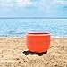 TOPFUND Orange D Note Crystal Singing Bowl Sacral Chakra 10 Inch with Heavy Duty Carrying Case and Suede Mallet