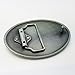 Lanxy Western Cowboy Leaf Horse Head Horseshoe Belt Buckle For Men Blue Enamel Grey Tone, free