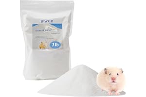 JFWOD Hamster Bath Sand, 3lb Dust Free Desert Sand or Potty Litter Sand for Hamster Chinchillas Gerbil Syrian Mice Small Animals