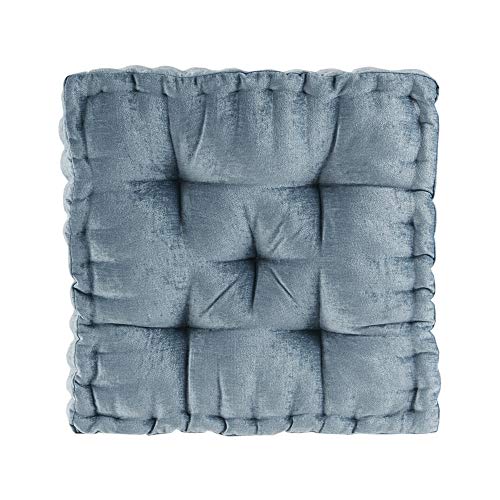 Intelligent Design Azza Poly Chenille Square Floor Pillow Cushion, 20"x20"x5", Aqua