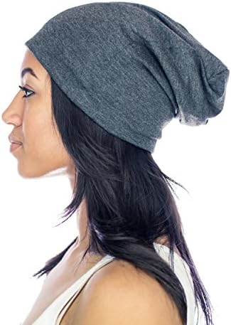 Grace Eleyae [Slap] Satin-Lined Sleep Cap, Women's Tam Hat Beanie - Small, Gray