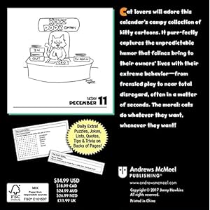 Cat Cartoon-A-Day 2018 Calendar