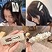 Pearl Hair Clip Pins Decorative 4 Pack Hair Barrettes Large Big Hair Styling Clips Wedding Braiding Bridal Hair Accessories for Women Girls Gifts