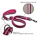 Geohee Heavy Duty Dog Leash by ARIKON, Adjustable Length - Reflective Strips - Soft Padded Leash, Handle for Walks, Perfect Leash for Medium and Large Dogs (Hot Pink)