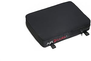 Airhawk 11" x 9" Cruiser Pillion Motorcycle Seat Cushion - Lightweight Portable Inflatable Multi-Cell Air Pad with Cover
