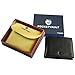 RFID Blocking Real Leather Black Wallet For Men - Slim Front Pocket Bi-Fold With 8 Credit Card Slots And Flip Up ID Window - Electromagnetically Opaque Protector - Genuine Unisex Gift