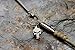 HOMIEBUDS TIKING Long Teeth Punisher Skull Shape Titanium Knife Lanyard Bead EDC Zipper Pull 550 Paracord Necklace Bead Pendant (Titanium)